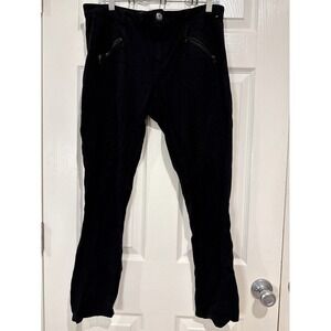 5/$25 Black‎ Pants Quilted Detail Zipper Accents Size 14